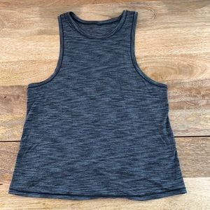 Lululemon high neck tank top heathered gray